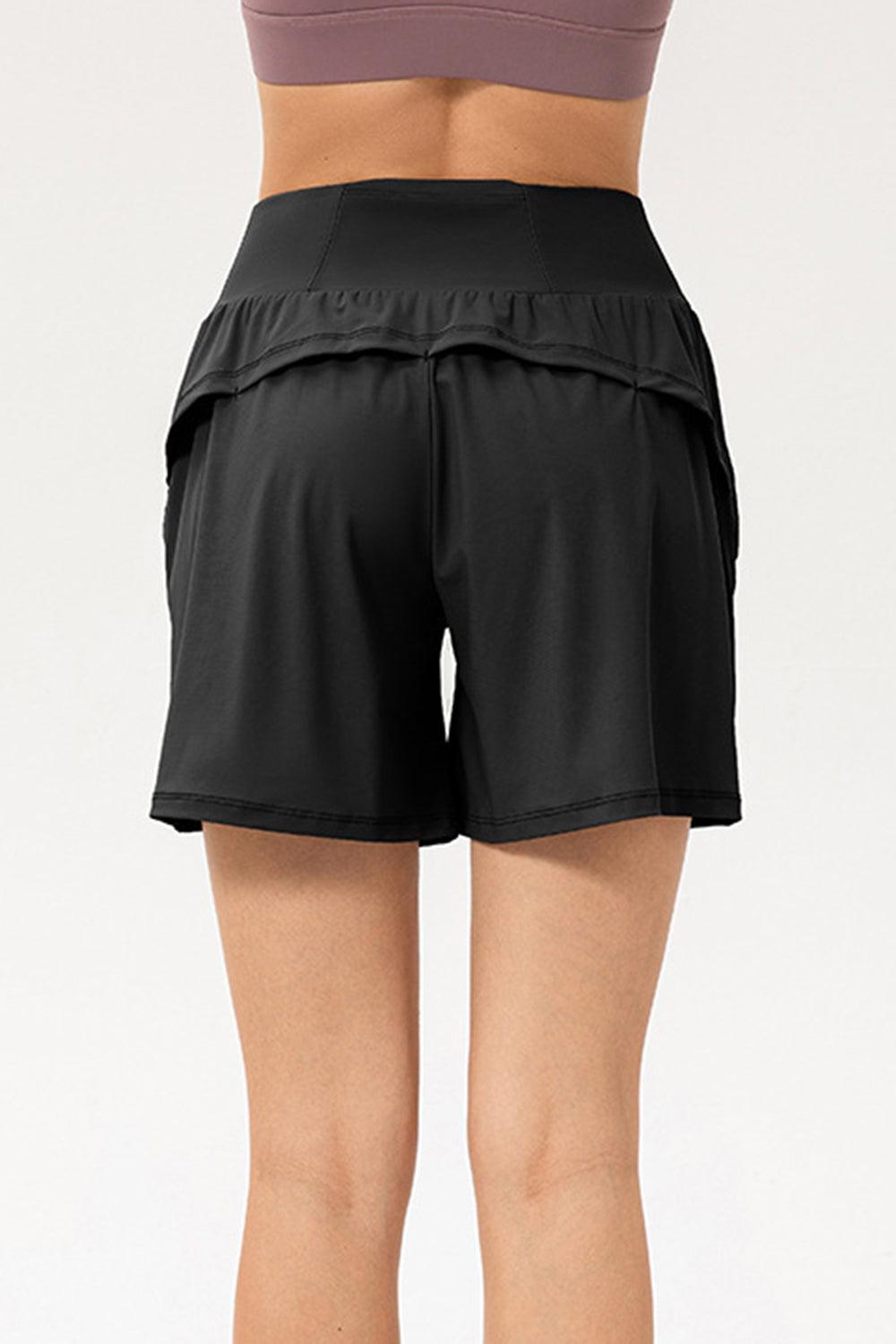 Pocketed Elastic Waist Active Shorts – Performance, Comfort & Style in One! - Znvia