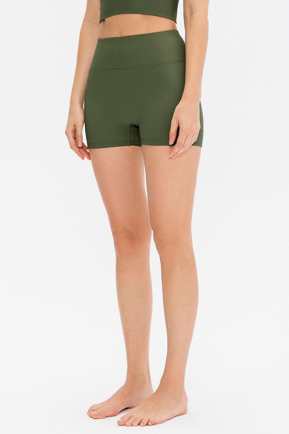 Slim Fit Wide Waistband Sports Shorts – Move with Confidence - Znvia