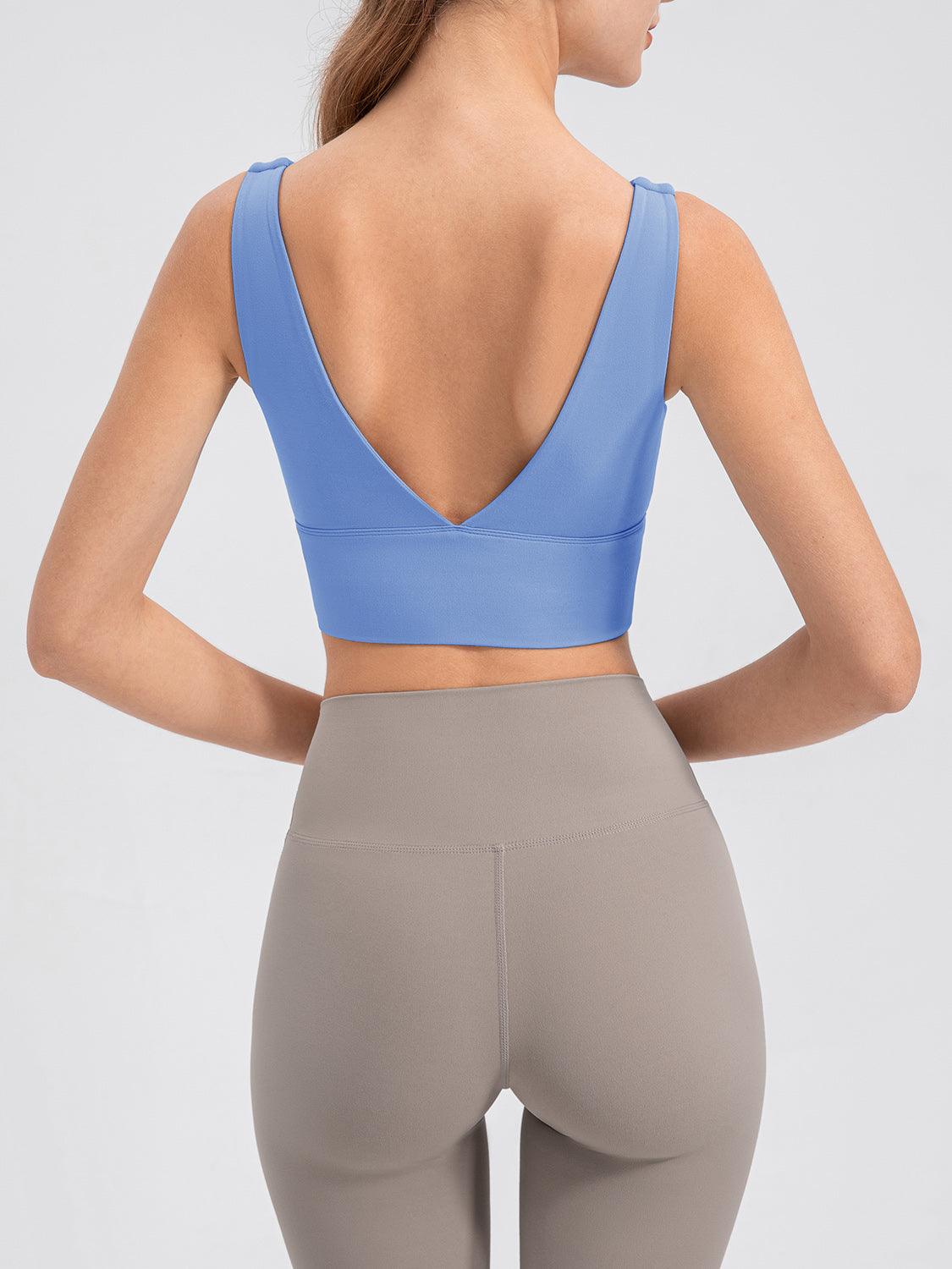 Scoop Neck Wide Strap Active Tank - Znvia