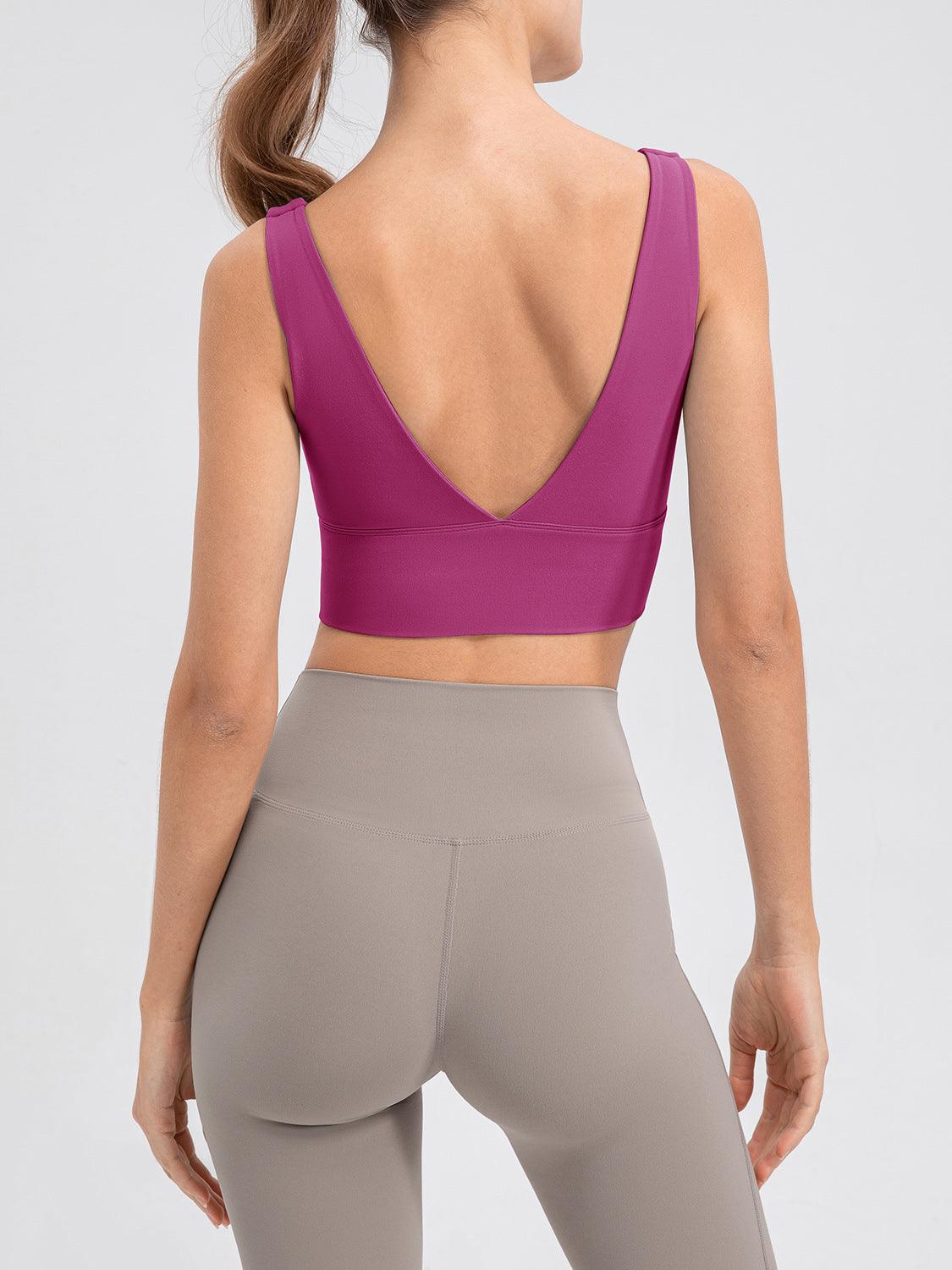 Scoop Neck Wide Strap Active Tank - Znvia