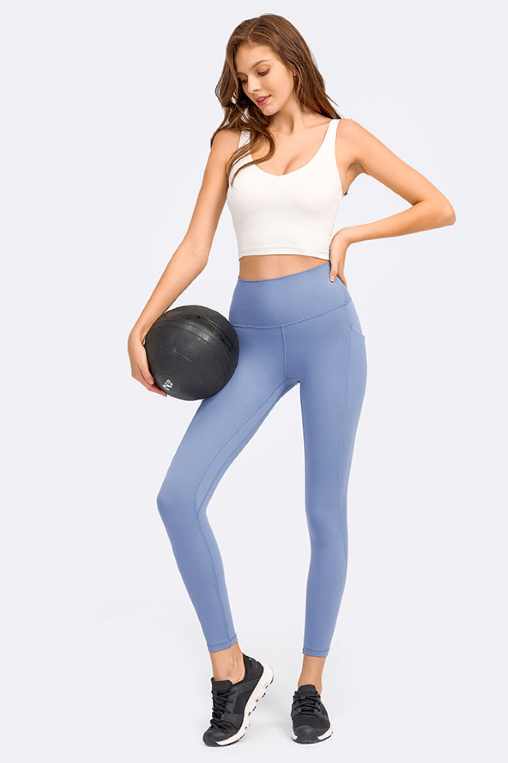 Deep V-Neck Crop Sports Bra – Sleek, Supportive & Stylish - Znvia