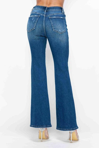 Full Size High Rise Bootcut Jeans with Pockets – Effortless Style, Everyday Comfort - Znvia