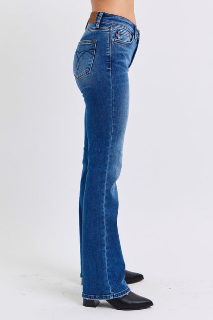 Full Size Run Mid-Rise Bootcut Jeans with Thermal Lining - Znvia