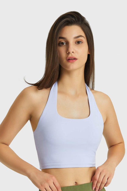 Breathable Halter Neck Sports Bra - Znvia