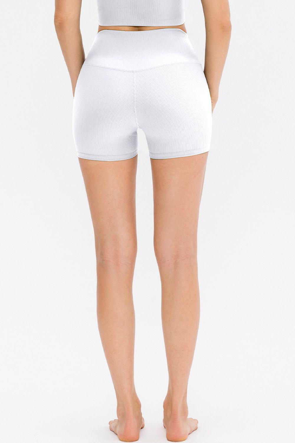 Slim Fit Wide Waistband Sports Shorts – Move with Confidence - Znvia