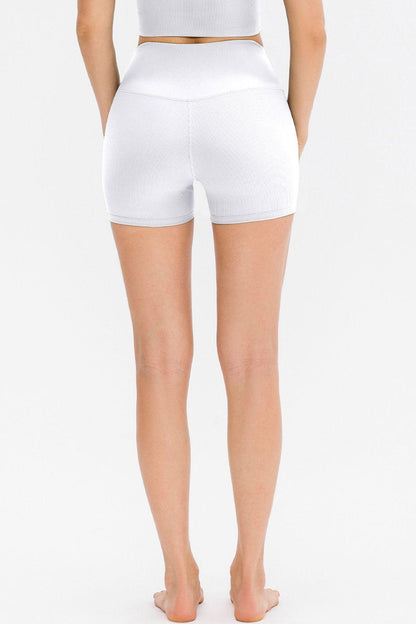 Slim Fit Wide Waistband Sports Shorts – Move with Confidence - Znvia