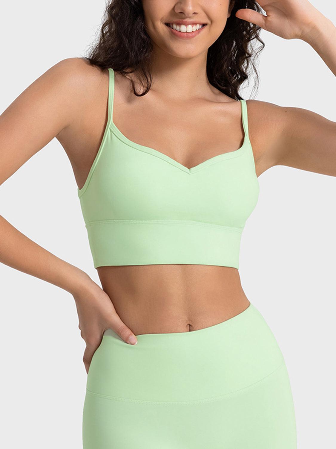 Spaghetti Strap Sport Bra - Znvia