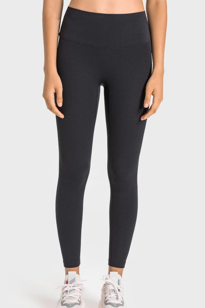 High-Rise Wide Waistband Yoga Leggings – Sculpt, Stretch & Elevate Your Performance - Znvia