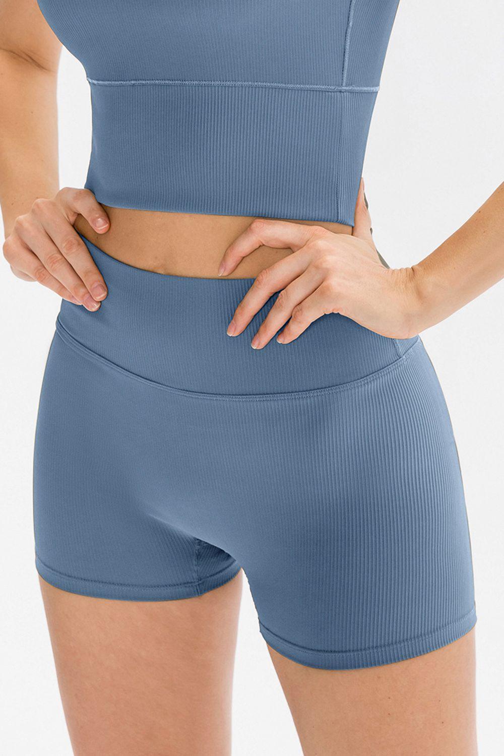 Slim Fit Wide Waistband Sports Shorts – Move with Confidence - Znvia