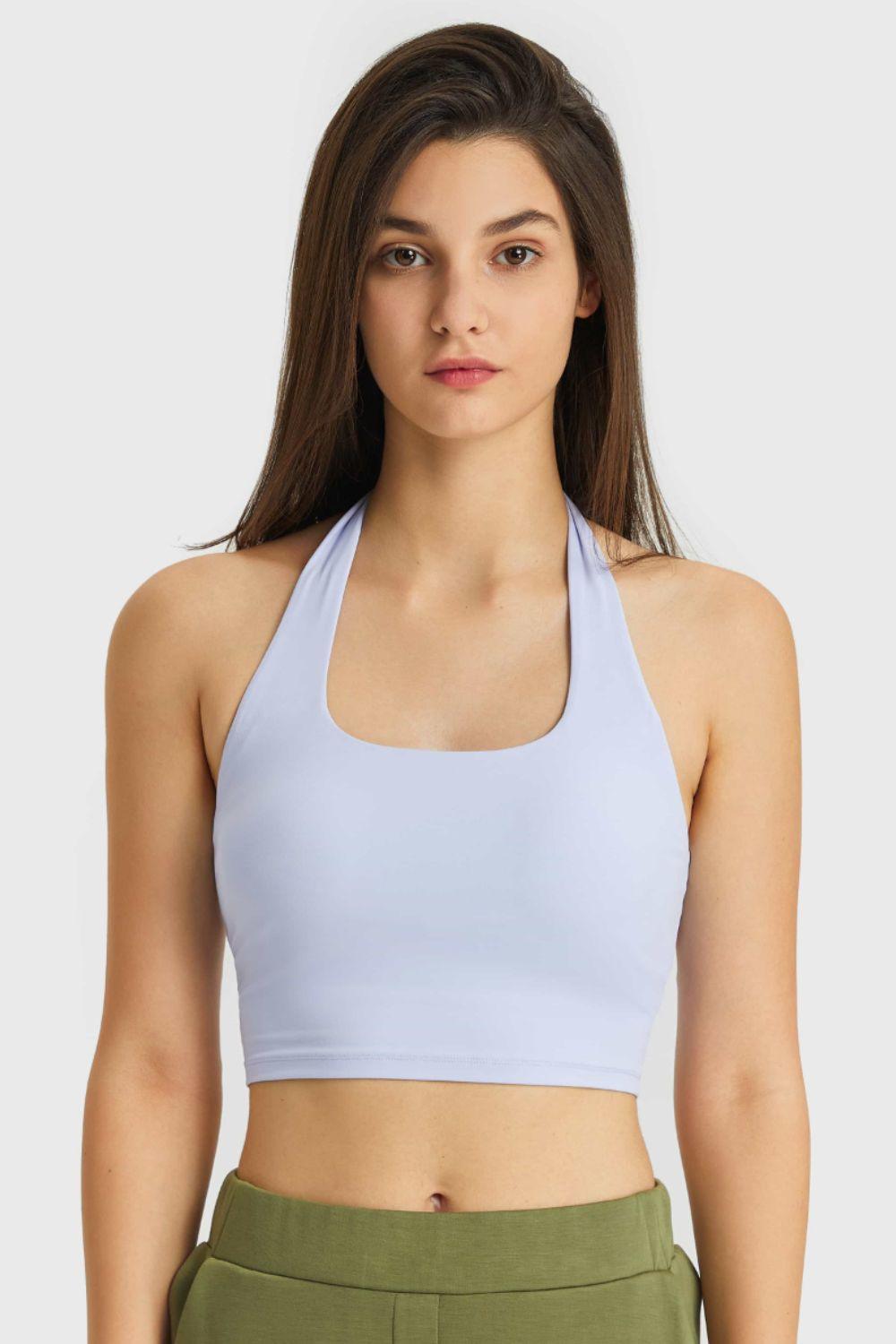 Breathable Halter Neck Sports Bra - Znvia