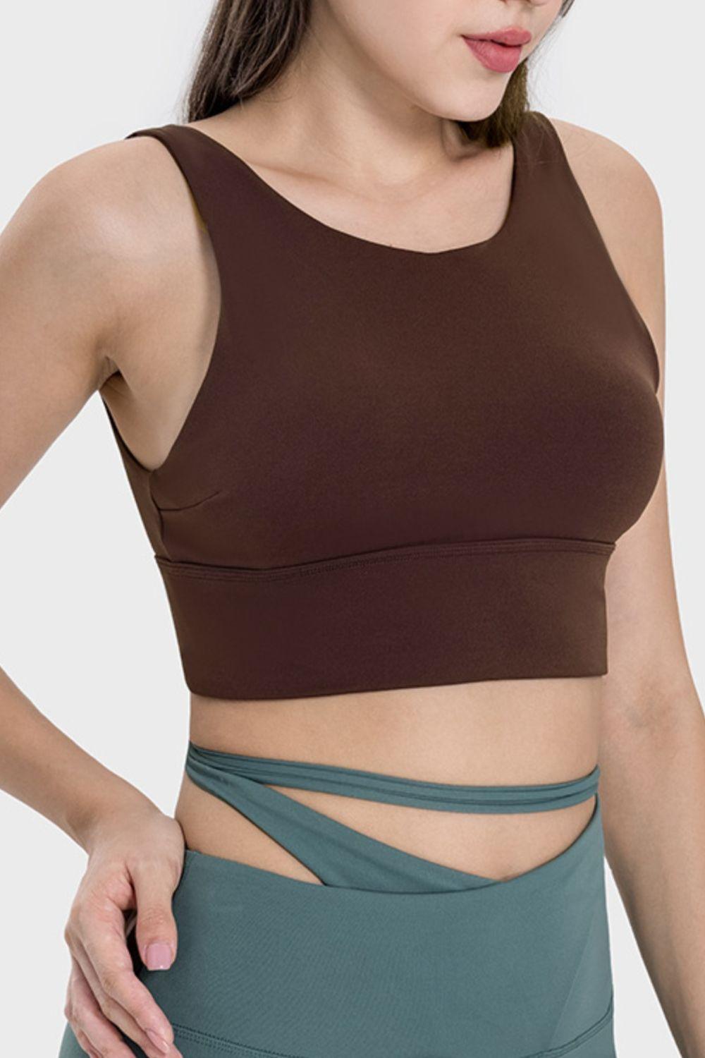 Backless Wide Strap Active Bra - Znvia