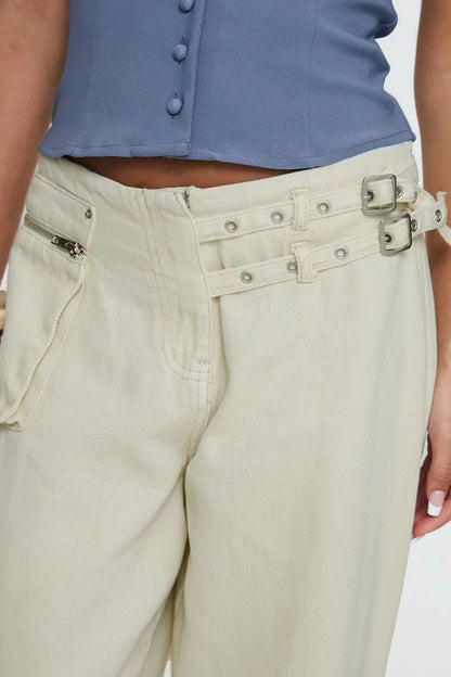 Wide Leg Jeans with Pockets - Znvia