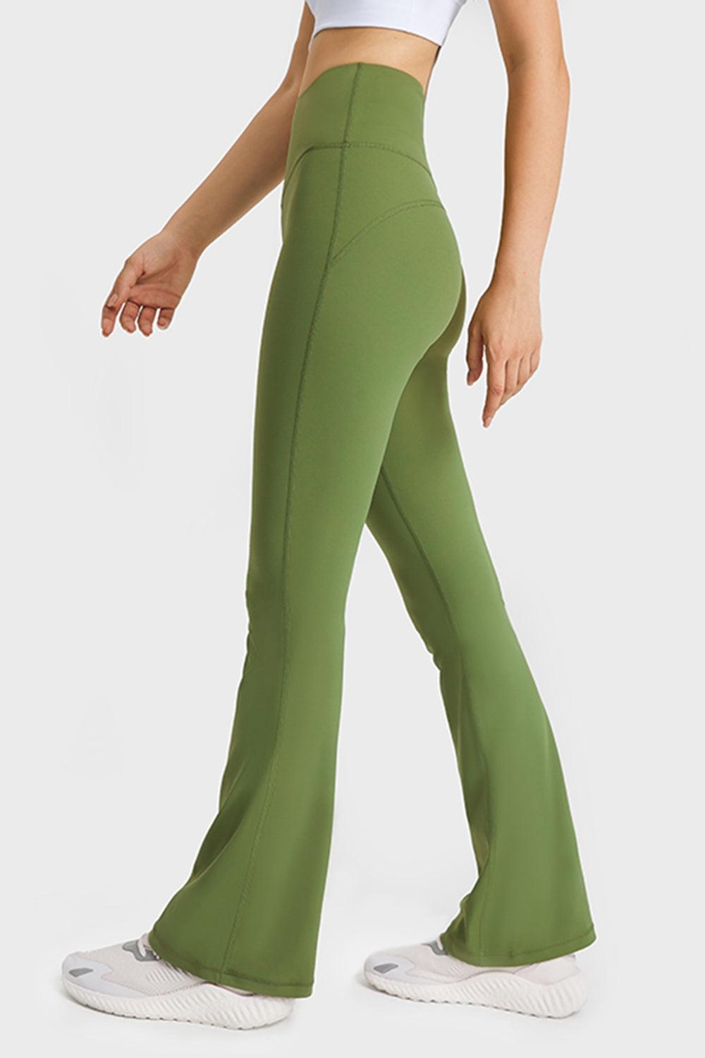 Elastic Waist Flare Yoga Pants – Ultimate Comfort & Style for Your Active Lifestyle - Znvia