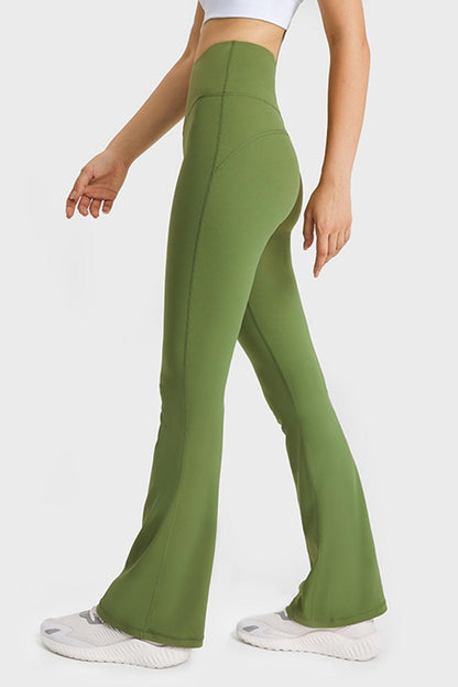 Elastic Waist Flare Yoga Pants – Ultimate Comfort & Style for Your Active Lifestyle - Znvia