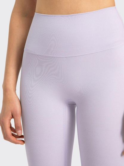 High Rise Wide Waistband Active Shorts - Znvia