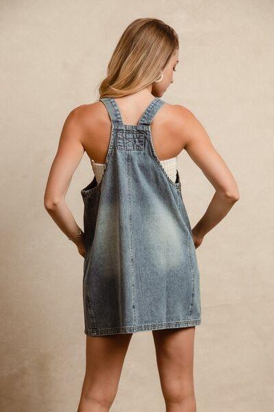 Washed Adjustable Strap Denim Overall Dress – Effortless Style Meets Everyday Comfort - Znvia