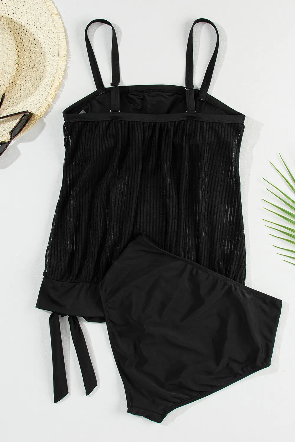 Stylish Square Neck Spaghetti Strap Tankini Set for Comfort - Znvia
