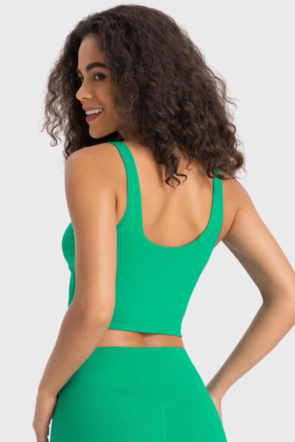 Deep V-Neck Crop Sports Bra – Sleek, Supportive & Stylish - Znvia