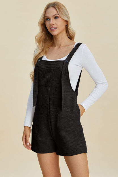 Full Size Texture Sleeveless Romper – Effortless Style & Comfort - Znvia