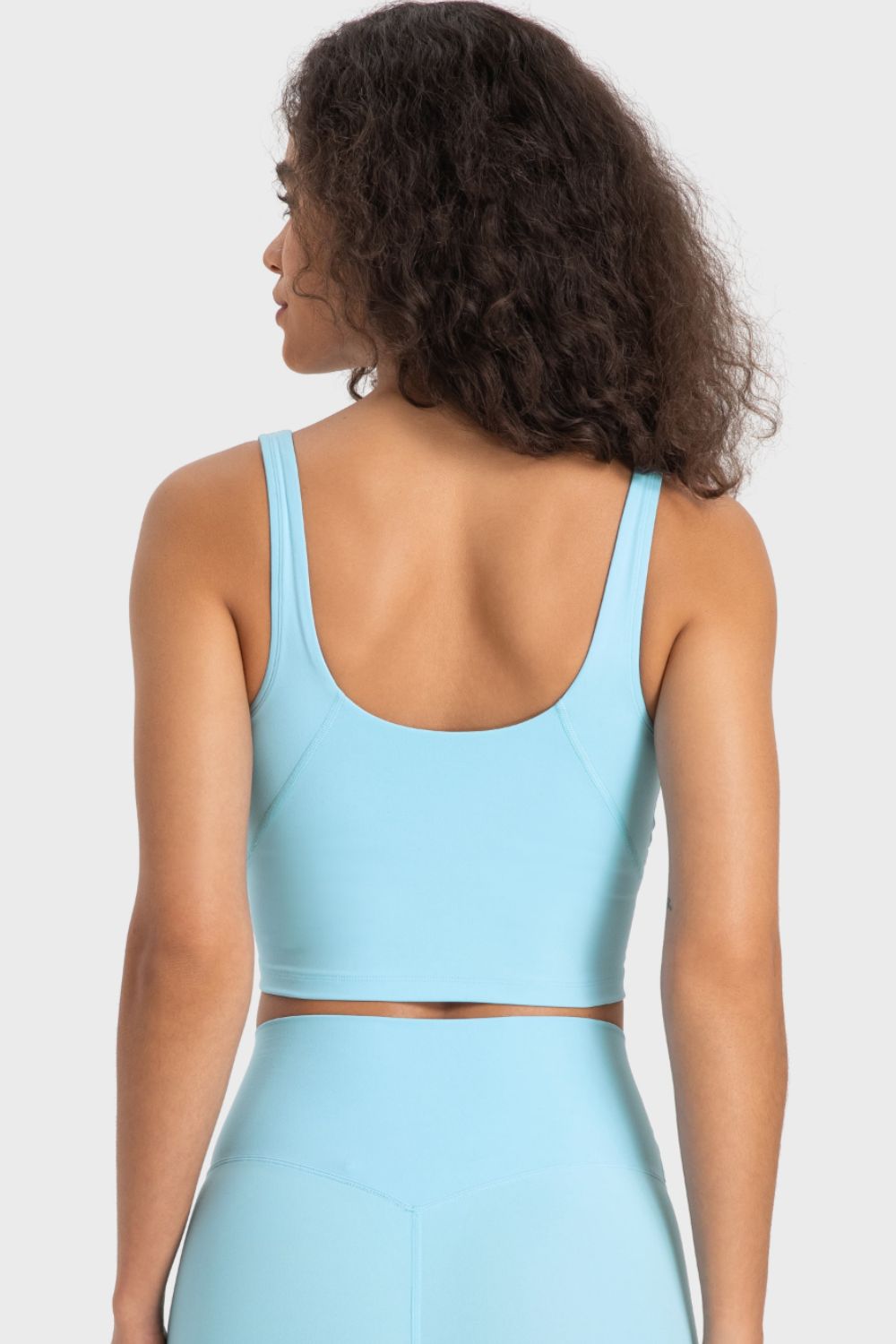 Deep V-Neck Crop Sports Bra – Sleek, Supportive & Stylish - Znvia