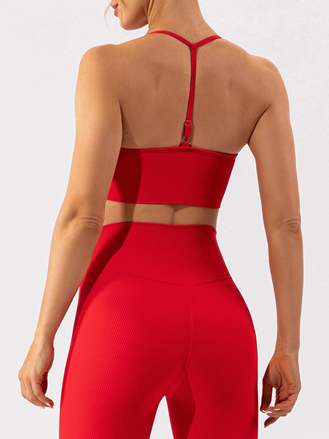 Spaghetti Strap Active Bra - Znvia