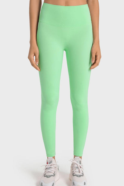 High-Rise Wide Waistband Yoga Leggings – Sculpt, Stretch & Elevate Your Performance - Znvia