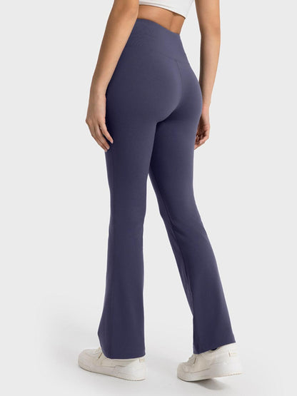 Wide Waistband Bootcut Sport Pants – Your Ultimate Blend of Comfort & Style! - Znvia