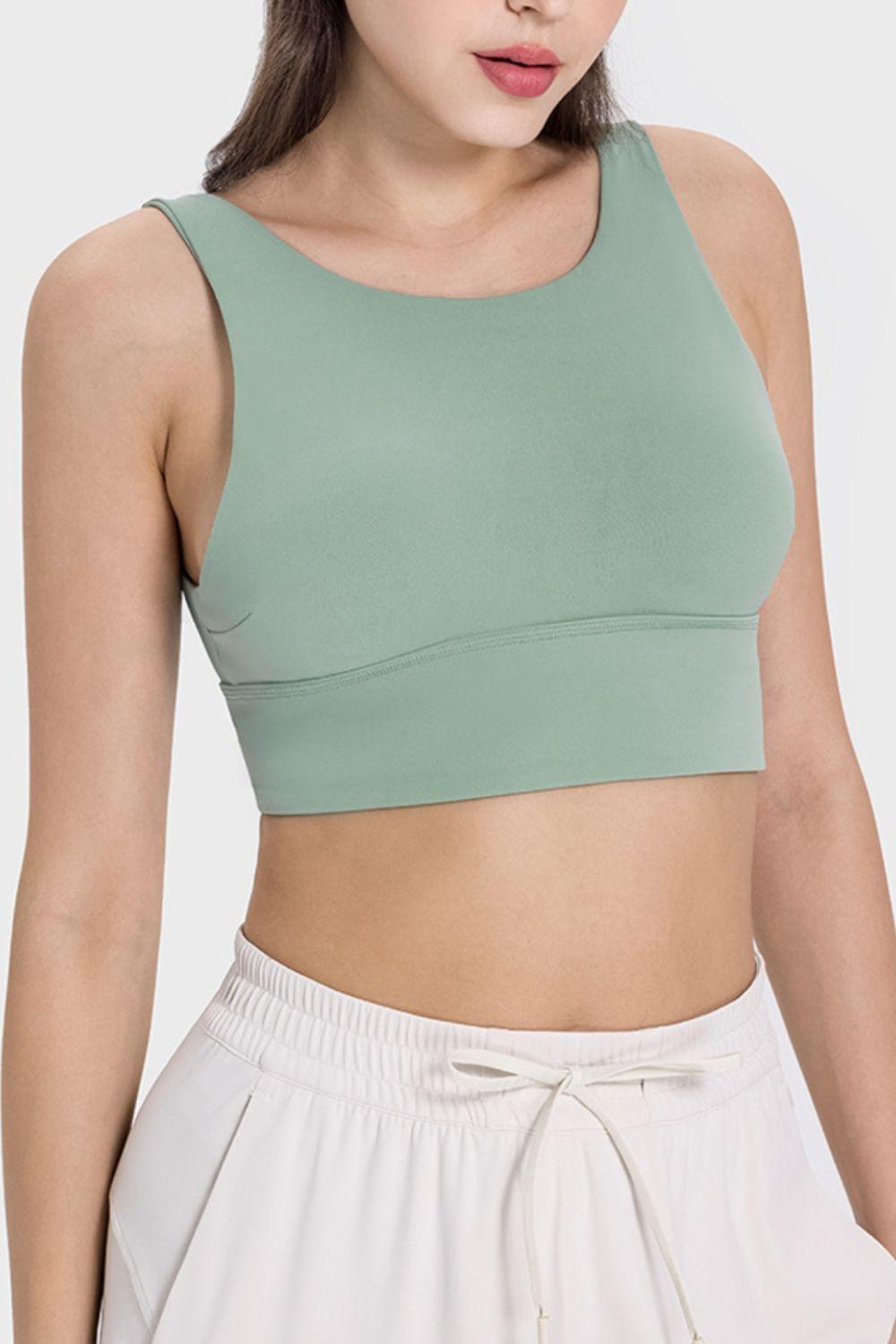 Backless Wide Strap Active Bra - Znvia