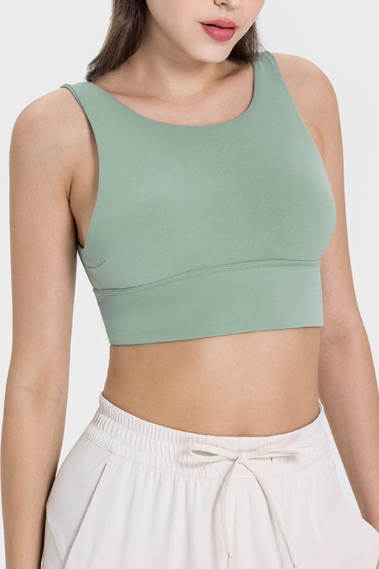 Backless Wide Strap Active Bra - Znvia