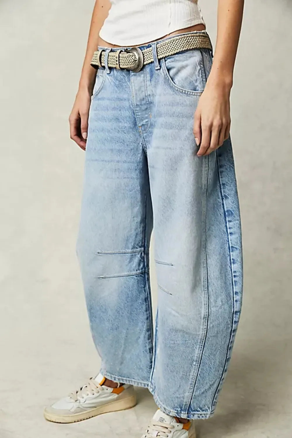 Wide Leg Jeans with Pockets - Znvia