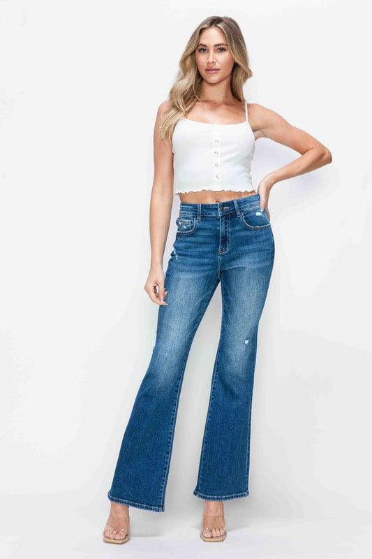 Full Size High Rise Bootcut Jeans with Pockets – Effortless Style, Everyday Comfort - Znvia