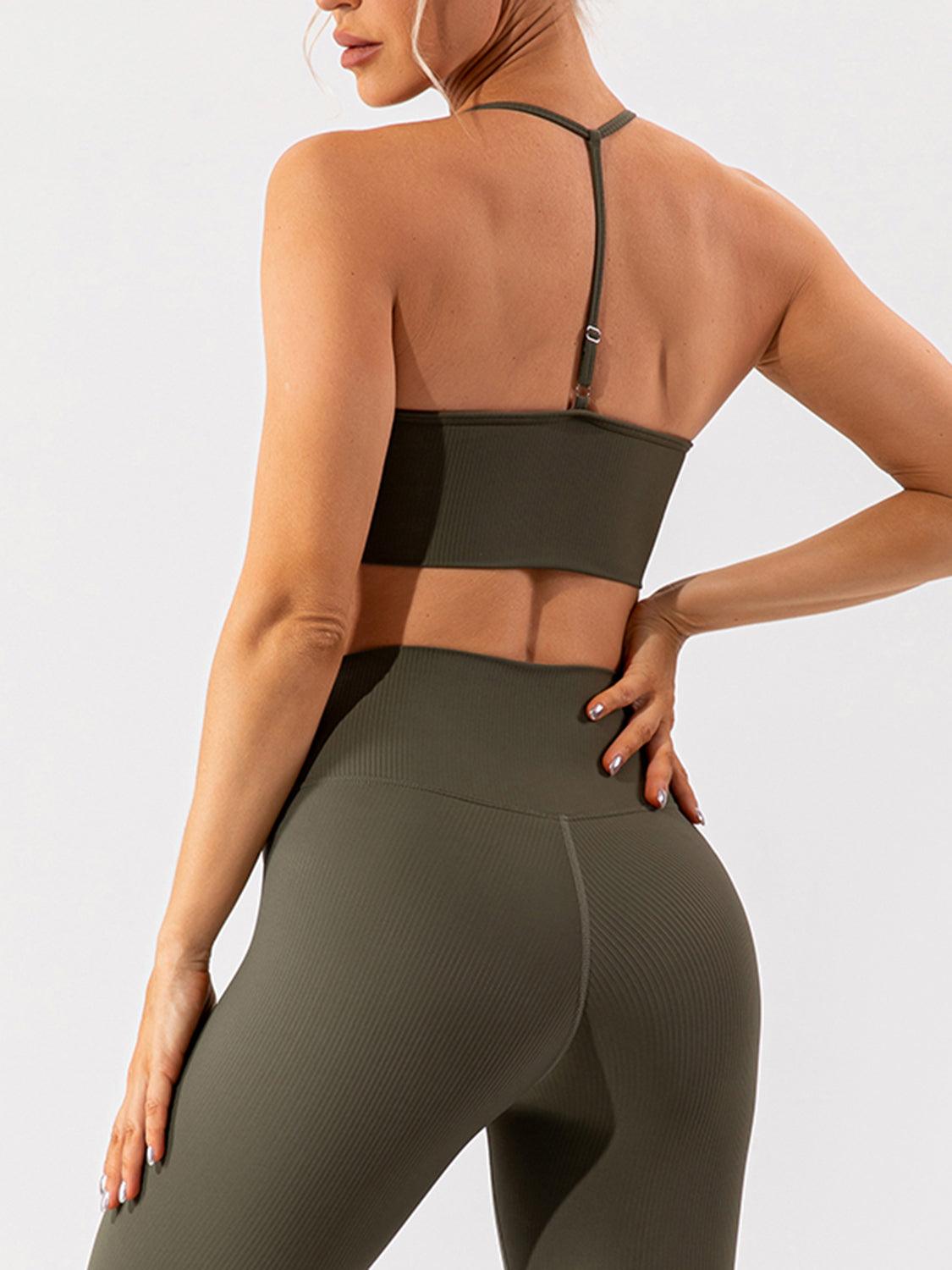 Spaghetti Strap Active Bra - Znvia