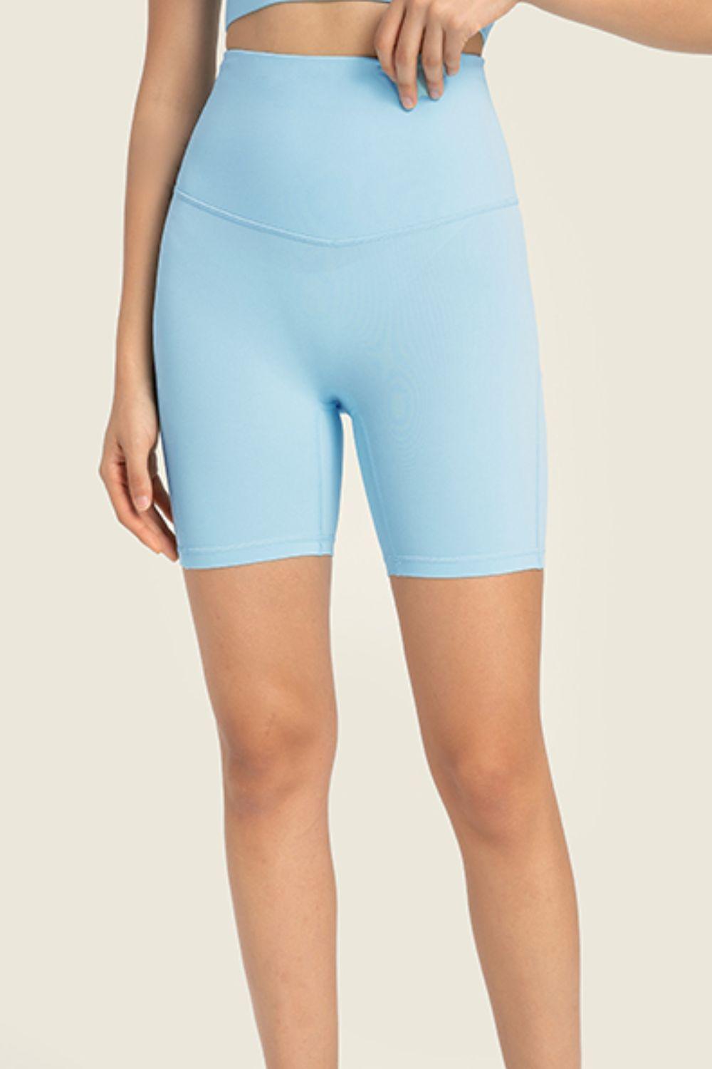 Seamless High-Rise Wide Waistband Biker Shorts – Second-Skin Comfort for Every Move - Znvia